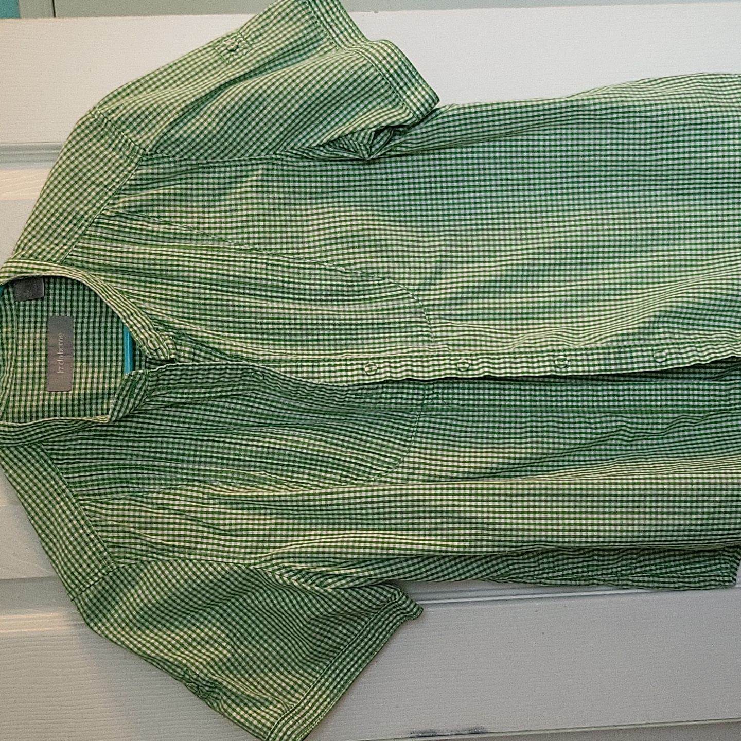 Green Checkered Button Down